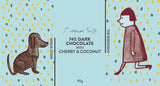 The Boroughs + Monsieur Truffe 74% dark chocolate with cherry and coconut